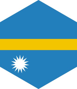 Nauru düz simgesi bayrağı, vektör illüstrasyonu