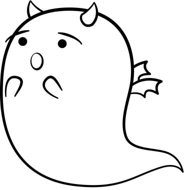 Şişko çizgi film karakteri, vektör illüstrasyonu