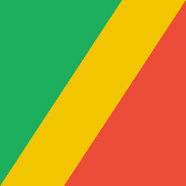 Kongo düz simgesi bayrağı, vektör illüstrasyonu