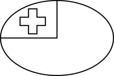 Tonga vektör illüstrasyonu bayrağı