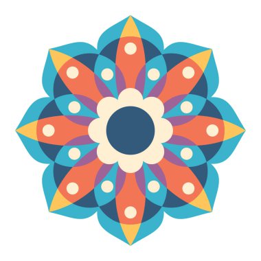 Çiçek mandala vektör çizimi 