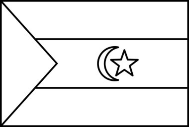 Batı vektör illüstrasyonunun bayrağı