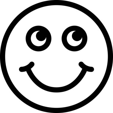 Maskot duygularının modern grafik çizimi Mutlu simge