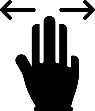 basit vektör illüstrasyonu, el ve parmak dokunuşu