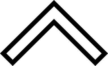 Beyaz arkaplanda izole edilmiş ok simgesi, vektör illüstrasyonu