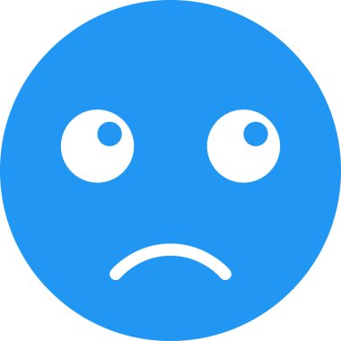 üzgün yüz avatarı, emoticon konsept vektör çizimi