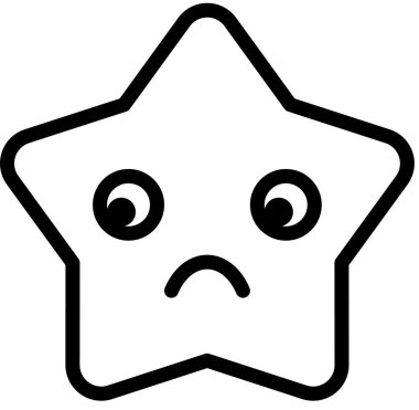 endişe ifadesi, asgari vektör illüstrasyonu