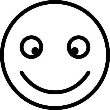 Yüz ifadesi duygu simgesi vektörü, gülen yüz avatarı 