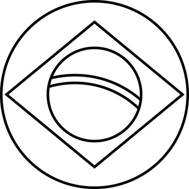 Brezilya vektör illüstrasyonunun bayrağı 