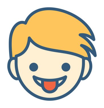 dilin dışa dönük ifadesi, vektör illüstrasyonu