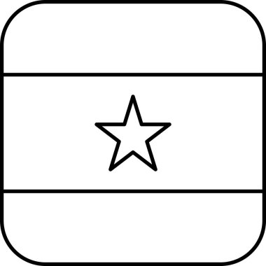 Beyaz arkaplanda izole edilmiş Gana bayrağı, vektör illüstrasyonu