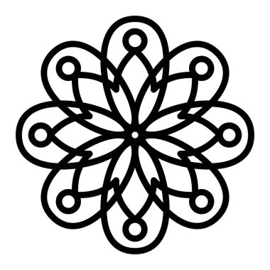 Çiçek mandala vektör çizimi 