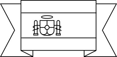 İspanya vektör illüstrasyonunun bayrağı