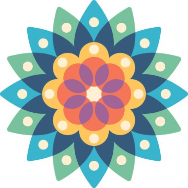 Çiçek mandala vektör çizimi 