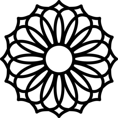 Papatya çiçeği süslemesinin vektör illüstrasyonu, çiçek çiçeği çiçeği sanatı