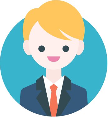 Erkek avatarın vektör illüstrasyonu 