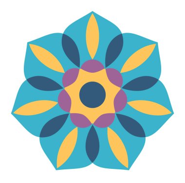 Çiçek mandala vektör çizimi 