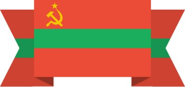 Transnistria vektör illüstrasyonunun bayrağı