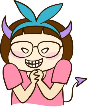 şirin yüz ifadesi simgesi vektör illüstrasyonu