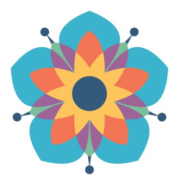 Çiçek mandala vektör çizimi 