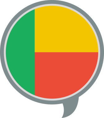 Benin vektör illüstrasyonunun bayrağı 