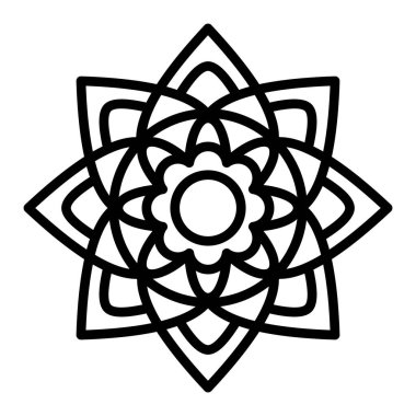 Çiçek mandala vektör çizimi 