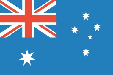Avustralya vektör illüstrasyonunun bayrağı 