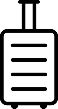 bavul düz simgesi, vektör illüstrasyonu