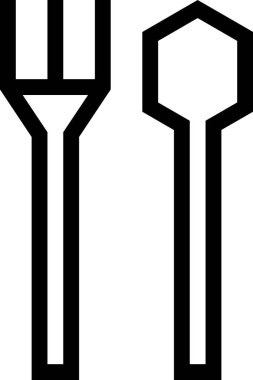 Beyaz arkaplanda izole edilmiş restoran, vektör illüstrasyonu