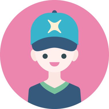 Erkek avatarın vektör illüstrasyonu 