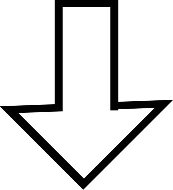 Beyaz arkaplanda izole edilmiş ok simgesi, vektör illüstrasyonu