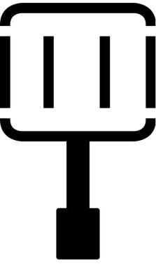 Beyaz arkaplanda izole edilmiş kızartma simgesi, vektör illüstrasyonu