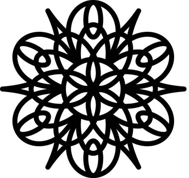 Çiçek mandala vektör çizimi 