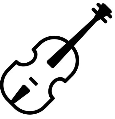 Beyaz arkaplanda izole edilmiş müzik simgesi, vektör illüstrasyonu