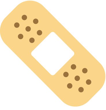 Beyaz arkaplanda izole edilmiş bandaj simgesi, vektör illüstrasyonu