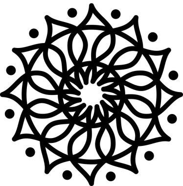 Çiçek mandala vektör çizimi 