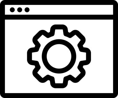 websitesi optimizasyon simgesi, minimalist vektör illüstrasyonu