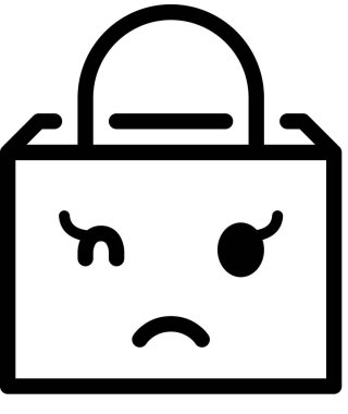 üzgün yüz avatarı, emoticon konsept vektör çizimi