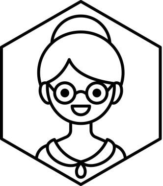 kız avatar simgesi, profil vektör çizimi