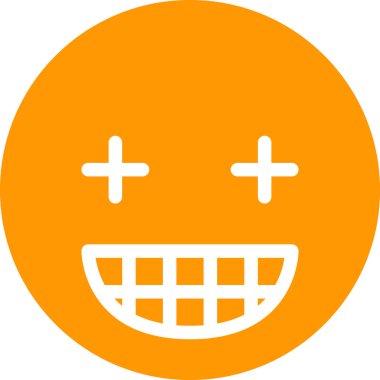 Beyaz arkaplanda sırıtış, vektör illüstrasyonu