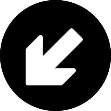 Beyaz arkaplanda izole edilmiş ok yönü, vektör illüstrasyonu