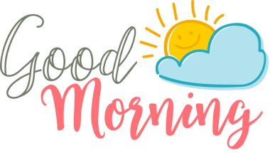 Günaydın vektör illüstrasyonu.