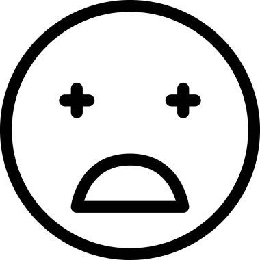 Maskot duygularının modern grafik çizimi hüzünlü simge