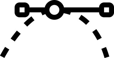 Beyaz arkaplanda izole edilmiş asimetrik nokta simgesi, vektör illüstrasyonu