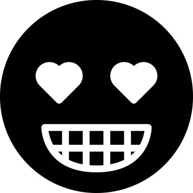 Beyaz arkaplanda sırıtış, vektör illüstrasyonu