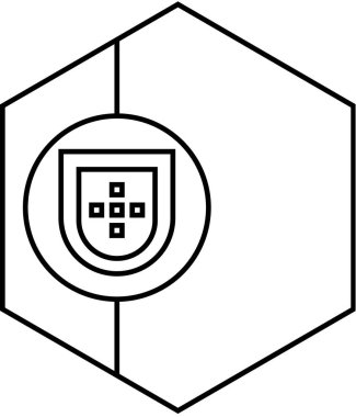 Portekiz vektör illüstrasyonunun bayrağı