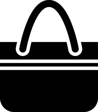 torba simgesi beyaz arkaplanda izole edildi, vektör illüstrasyonu