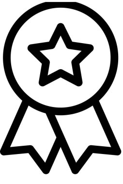 Ödül amblemi simgesi. vektör illüstrasyonu