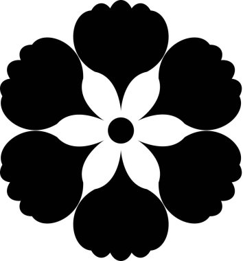 Çiçek süslemesinin vektör illüstrasyonu, çiçek bitkisi sanatı