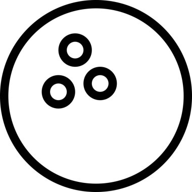 Bowling ikonu, minimalist vektör illüstrasyonu